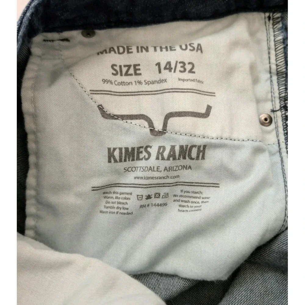 Kimes Ranch Betty Jeans Womens 16/31 Dark Wash Straight Bootcut Western Denim
